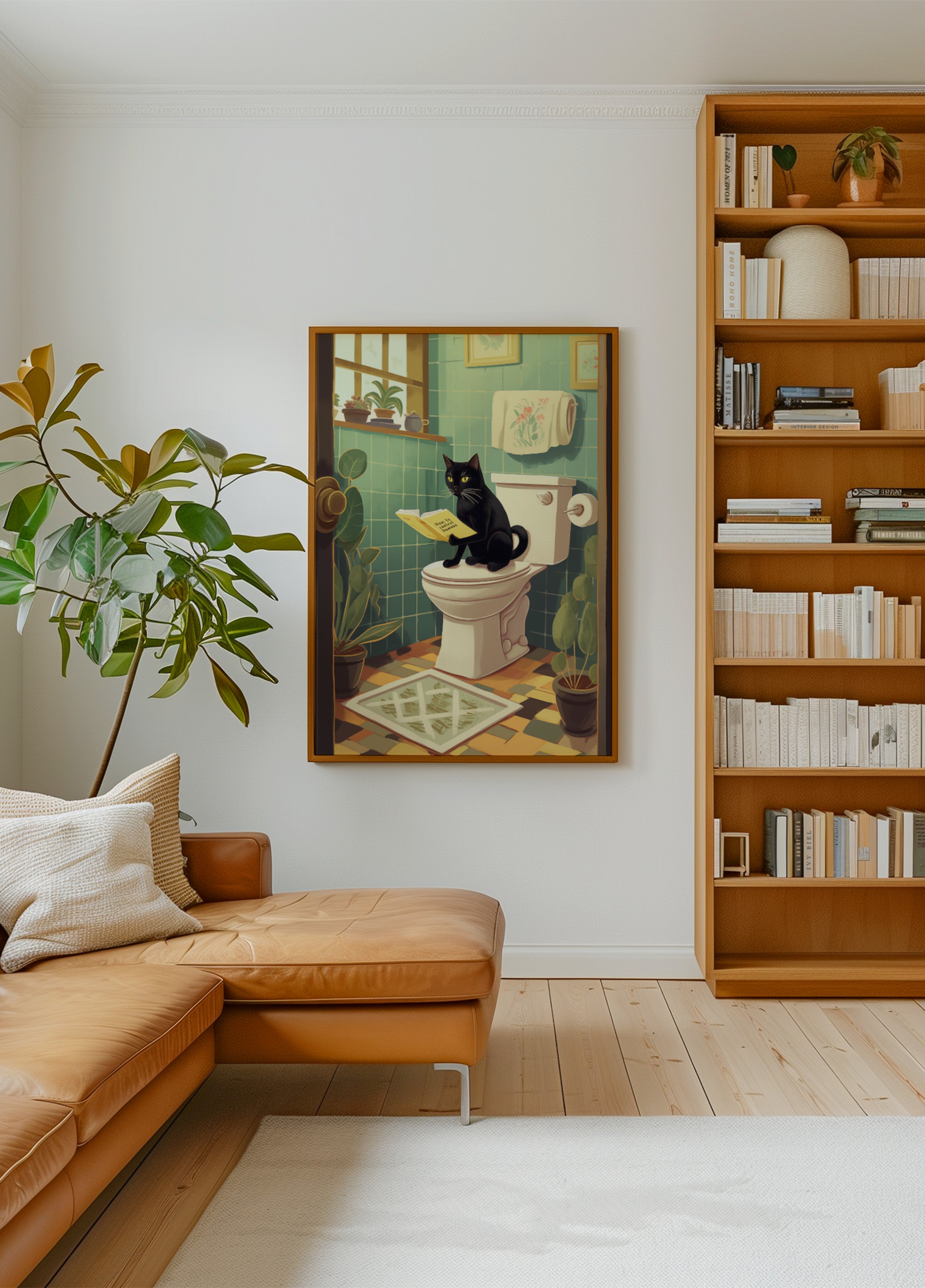 Lire la salle de bain du chat espiègle