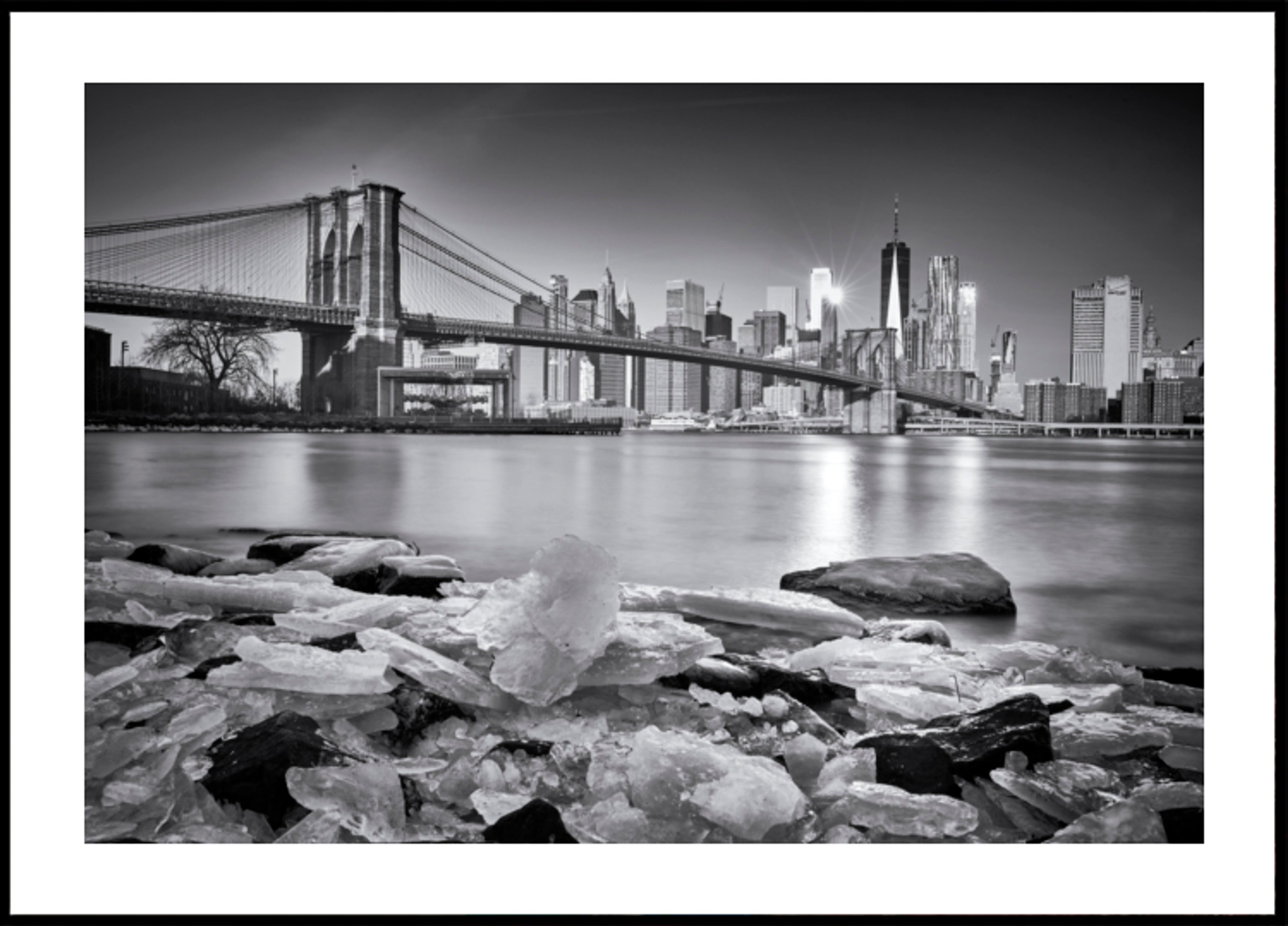 Vue d'hiver du pont de Brooklyn