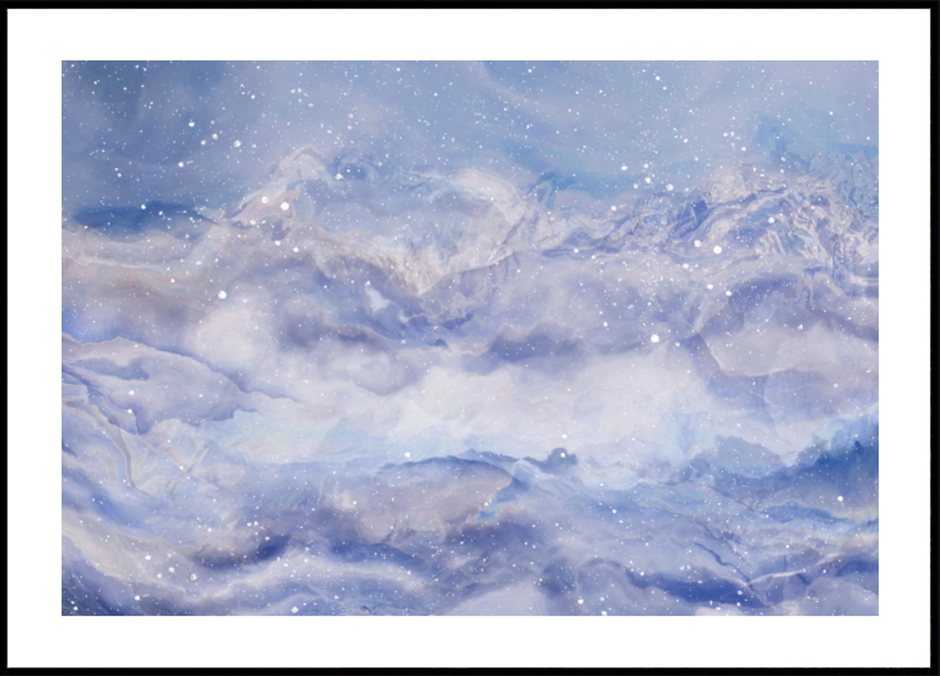 Montagnes sous un ciel étoilé