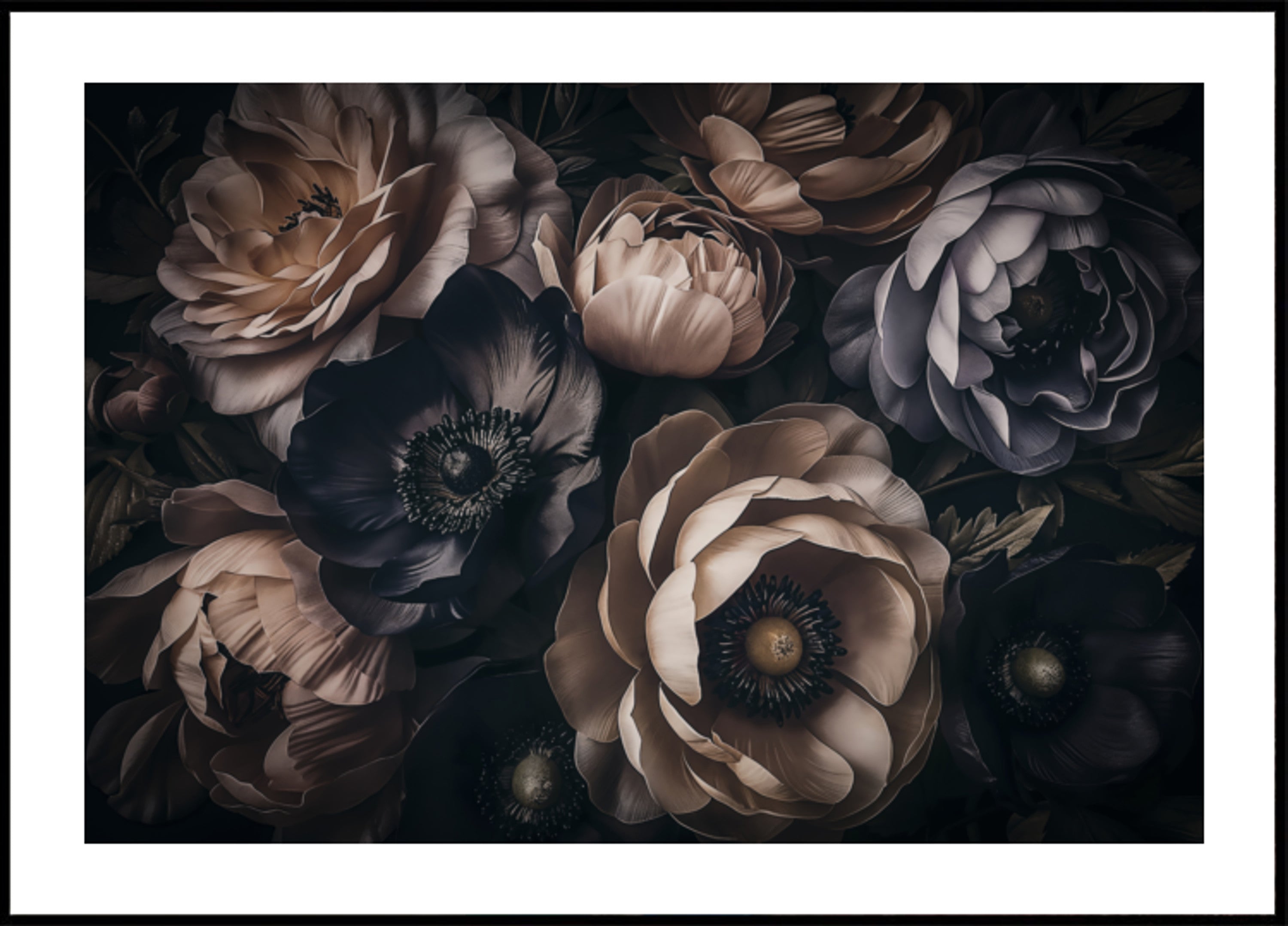 Fleurs sombres élégantes