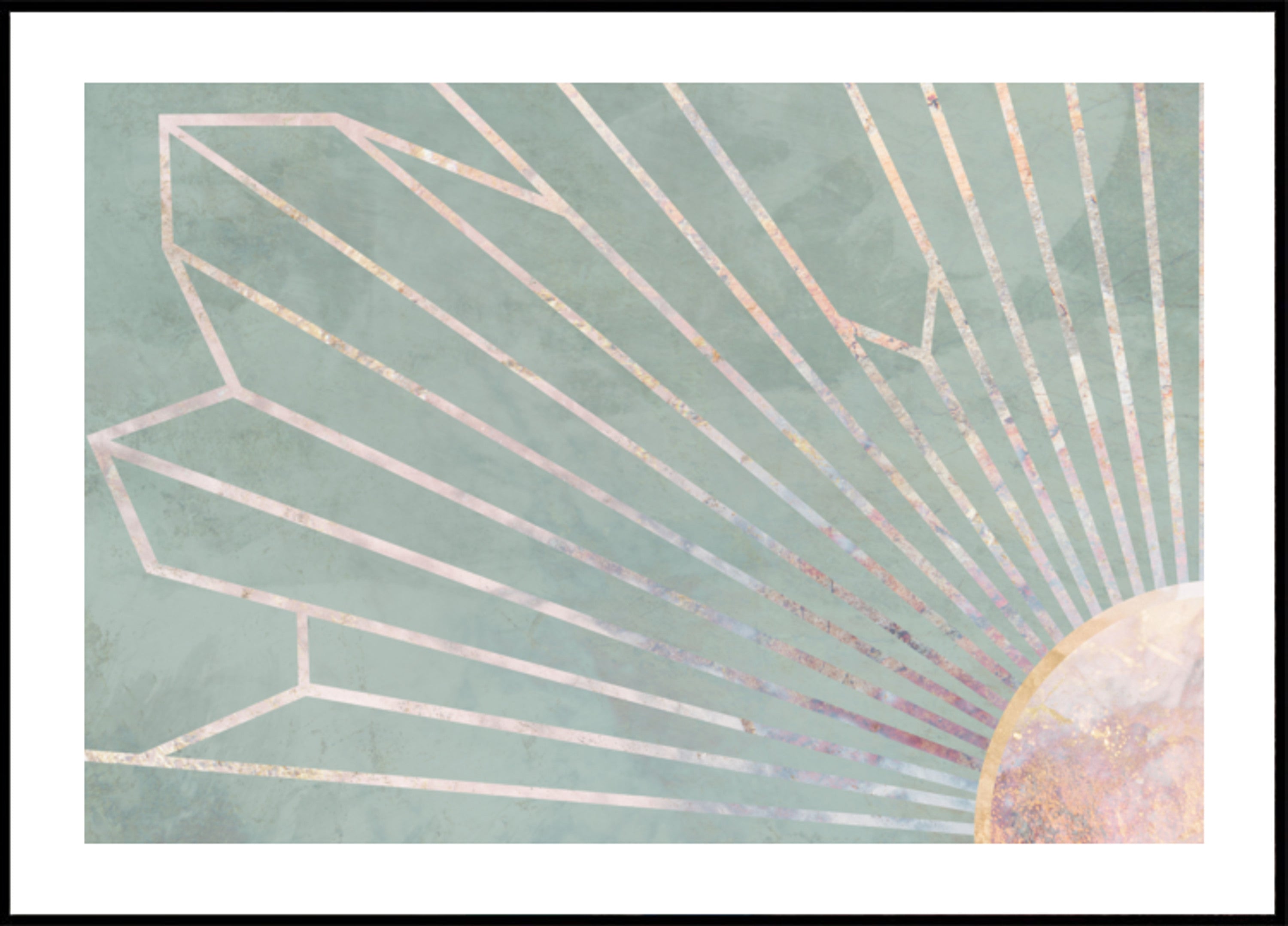 Sunburst géométrique élégant