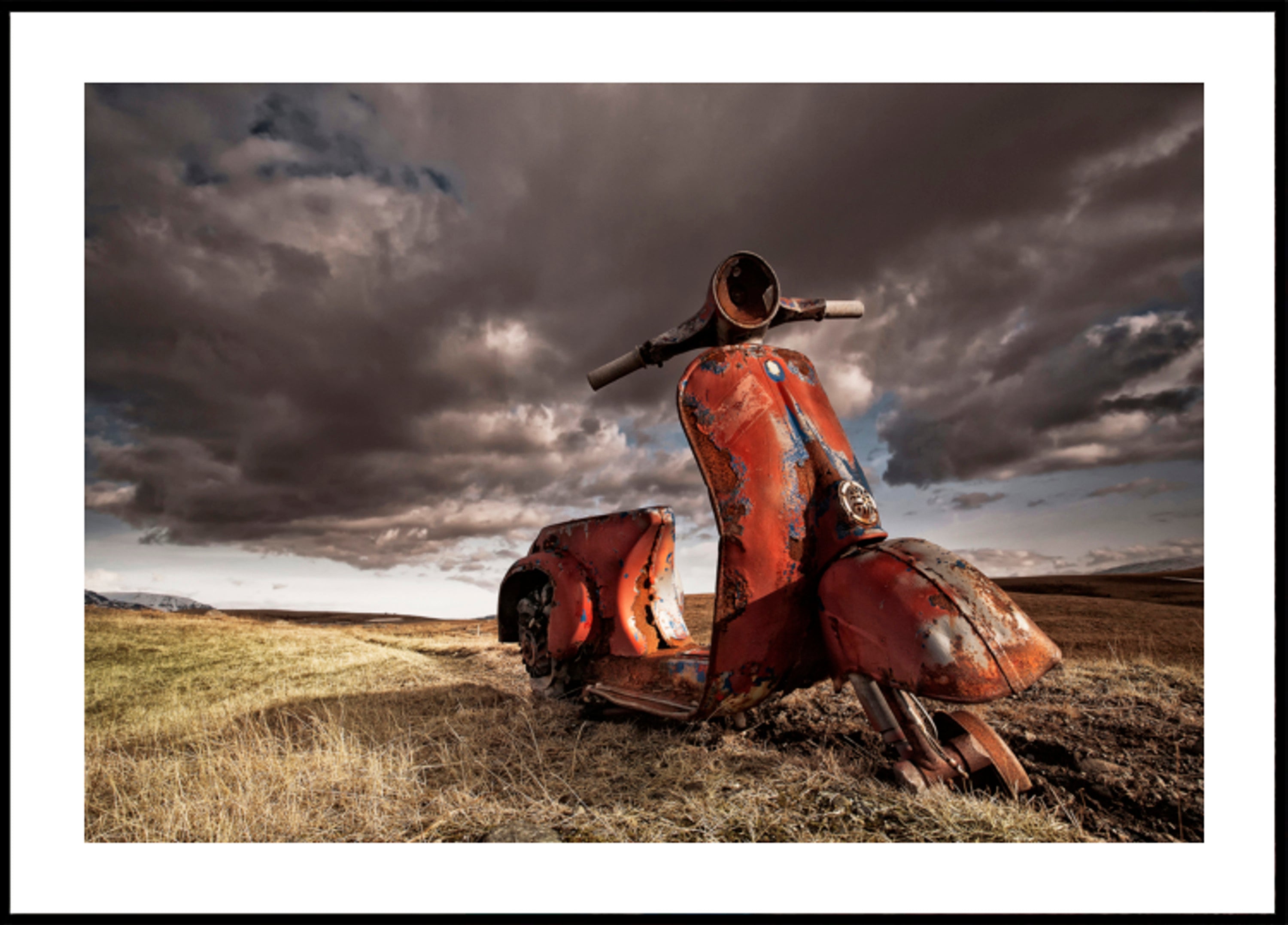 Paysage de scooter rouillé