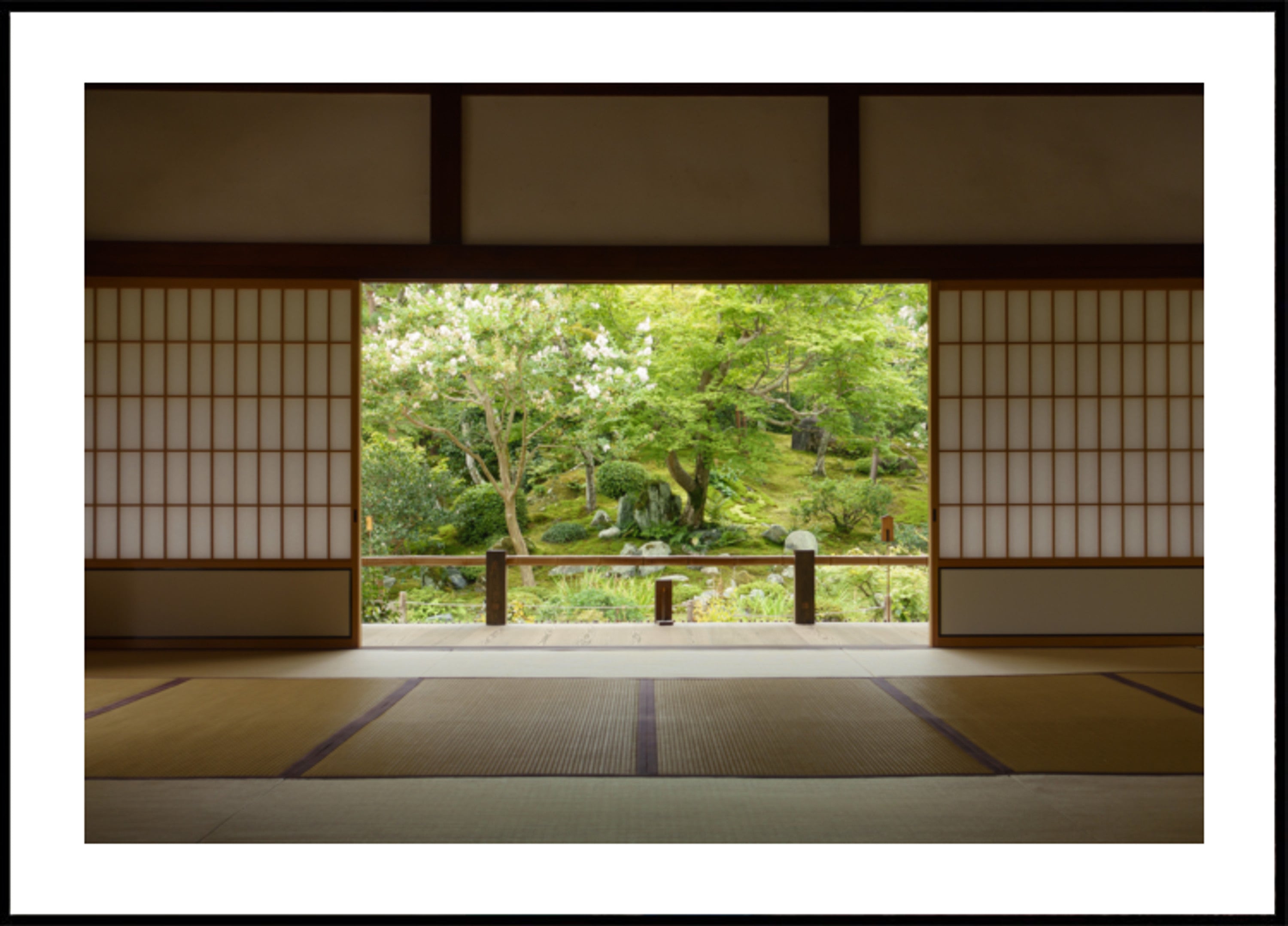 Vue sur le jardin zen