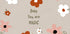 une collection de fleurs colorées, notamment des fleurs blanches, oranges et roses, disposées selon un motif circulaire. Le texte « Baby You are MAGIC » est affiché au centre de l'image, entouré des fleurs.