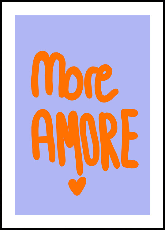 Bold Typography in Vibrant Orange Plakat - Posterbox