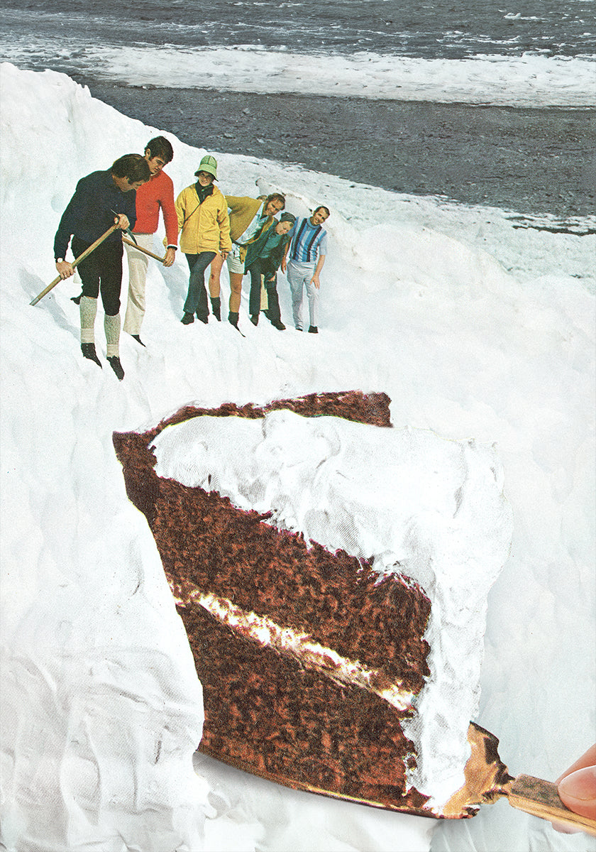 Glacier Calving Cake - Dessert Snow Mountain Plakat - Posterbox