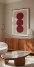 Crimson symmetrical Shapes Plakat - Posterbox